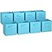 Cube Storage Baskets For Organizing - 11 Inch - Set of 8 Heavy-Duty Storage Cubes For Storage and Organization. Makes The Perfect Bins For Cubby Storage Boxes Or Cube Storage Organizer (Blue)