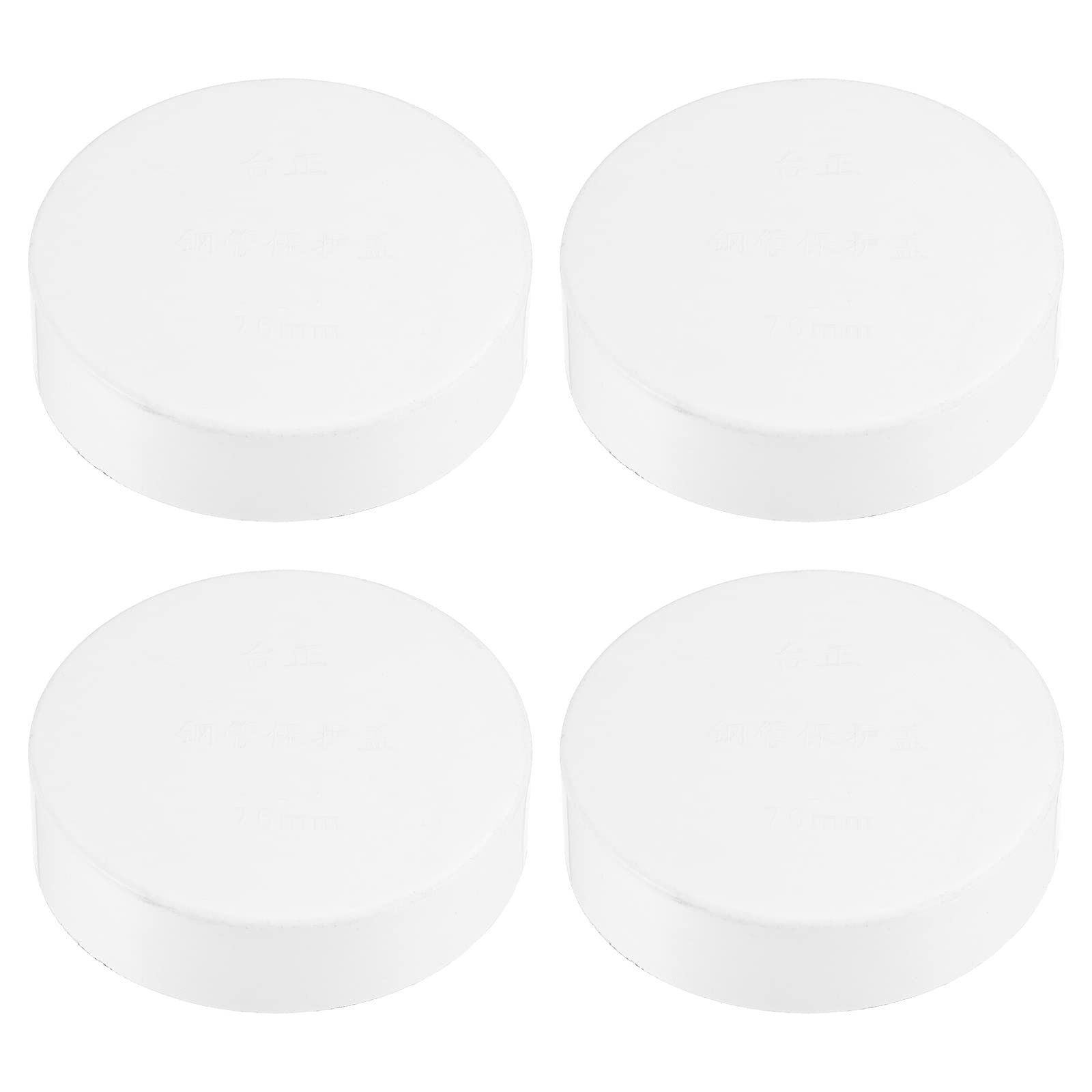 PATIKIL 3"/76mm ID PVC Pipe End Cap Fitting, 4 Pack Furniture Grade Plug Coupling Socket for DIY, Garden
