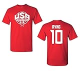 Jacted Up Tees USA Men's Basketball Kyrie Irving #10 Front&Back Men's T-Shirt SHIPS FROM OHIO USA