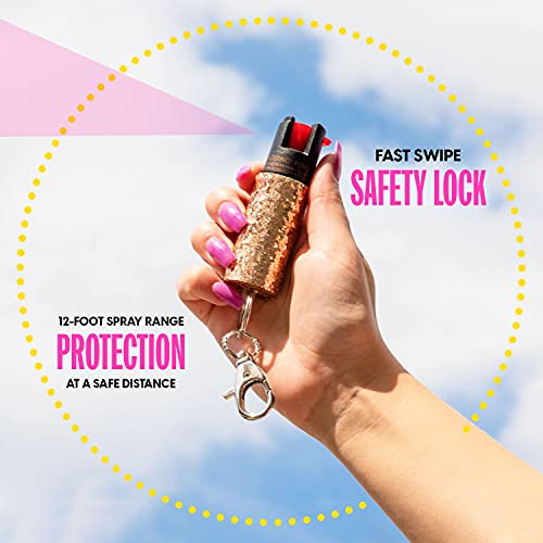 Pepper Spray Maximum Strength Self Defense Keychain for Women, 12Foot