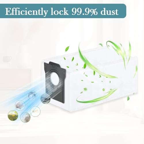 SpeHiate 10 Replacement Dust Bags for Dreame L10s Pro Ultra Heat/ L10s Ultra Gen 2/ X40 Ultra/ L40 Ultra/ X30 Ultra/ X50 Ultra Complete/Mova E30 Ultra Robot Vacuum Cleaner