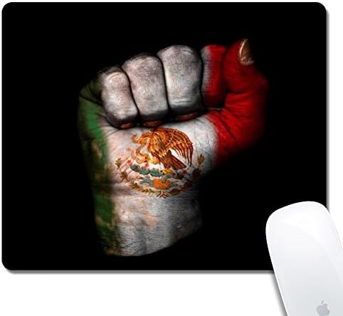 DeJYtrade Mouse Pad, Mexican Flag Hand Custom Non-Slip Gaming Mousepad (Rectangle24x20x0.2cm)