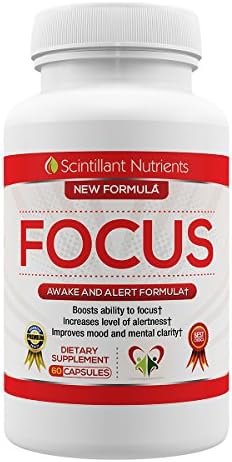 FOCUS by Scintillant Nutrients Powerful Nootropic Supplement for the Brain to Enhance Concentration Memory Brainpower and Mental Alertness