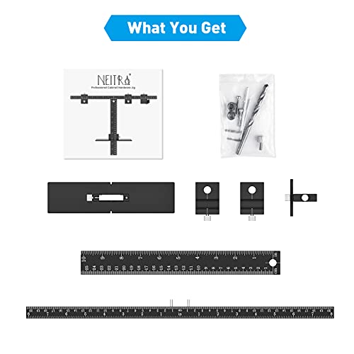 Neitra Hardware Jig, Adjustable Drill Guide for Accurate