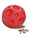 JAKPAK Jakpopin Dog Treat Ball [Fun Feeder][Safety Rubber] Jakpopin Training Toys IQ Treats Dog's Toy Ball Refillable Food Treat Ball for Dog Dispensing Toy Interactive 4.5 Inch Large, Red