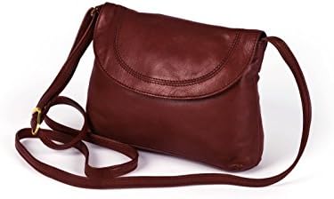 Eastern Counties British Leather Abigail Cross Body Shoulder Handbag Purse in Blue, Brown, Red or Oxblood