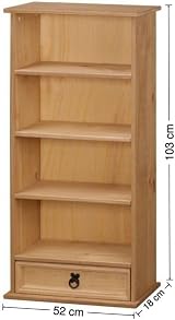 Mercers Furniture Corona 1 Drawer DVD Rack Shelving Storage Unit Light Fiesta view 2