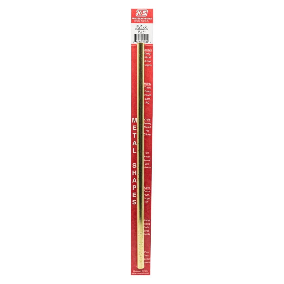 K&S 8135 Round Brass Tube, 3/8" OD