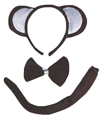 Petitebella Brown Monkey Headband Bowtie Tail 3pc Costume for Children