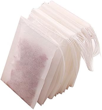 Leeyifan 200pcs Piece Tea Filter Bags Disposable Empty Teabags Drawstring Tea Infuser Bag