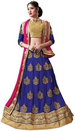 Sangrahan Indian Women Designer Wedding Partywear Blue Lehenga Choli Fabz-3163