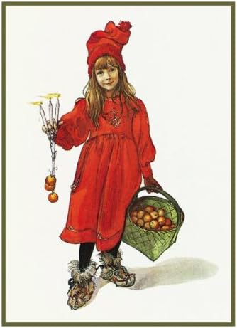 Swedish Carl Larsson Brita Basket of Apples Counted Cross Stitch Pa...