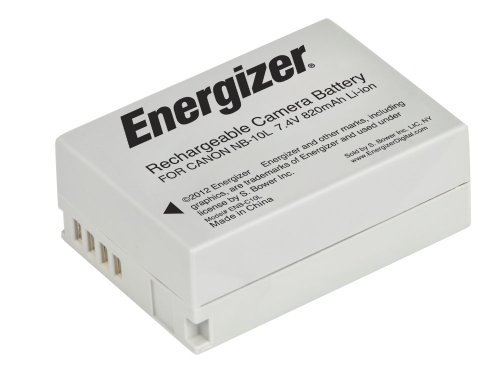 Energizer ENB-C10L Digital Replacement Battery NB-10L for Canon G1X, G15, SX-40 and SX-50 (Black)