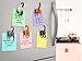 Cat Butt Refrigerator Magnets -Ready Gift Set of 6 for Cat and Pet Lovers - Home and Office Decoration