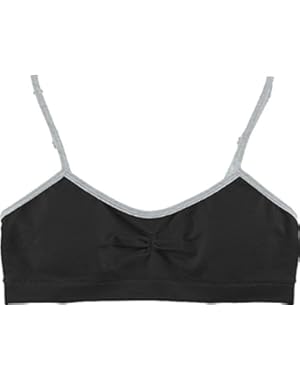 Girls Seamless Molded Cup Wirefree Bra 2-Pack_Black/Heather Grey_X-Large