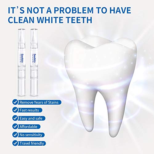 Bestidy Teeth Whitening Pen (2 Pack), Natural Carbamide Peroxide Gel,20+ Uses, Effective, Painless, No Sensitivity, Travel-Friendly, Easy to Use, Beautiful White Smile, Natural Mint Flavor - Thumbnail 2