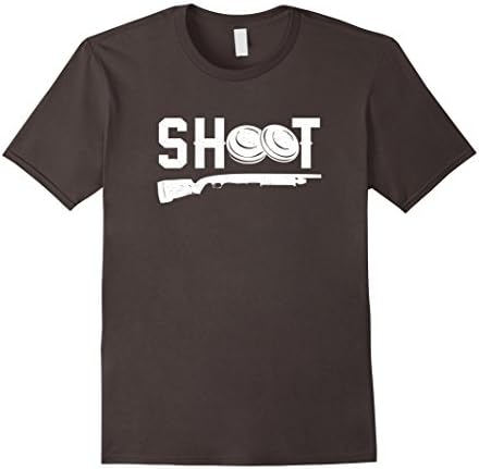 Men's SHOOT Clay Shooting Sportsmans T-Shirt Small Asphalt