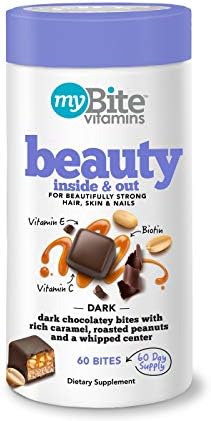 MyBite Beauty Inside & Out Supplement Chewables - Dark Chocolatey Peanut - 60ct