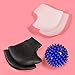 2 Pairs of Gel Heel Compression Sleeves Silicone Heel Care Socks with 1 Spiky Massage Ball for Plantar Fasciitis Pain Relief Cracked Heel Protection Fits in Shoes (White+Black)