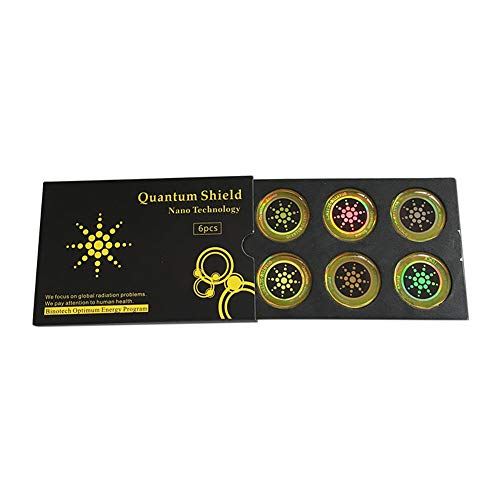 Tvoip Quantum Shield Sticker Mobile Phone Sticker for All Mobile Phones iPad iPod MacBook Computer Laptop Anti Radiation Protection from EMF Fusion Excel Anti-Radiation-Qty 6Pcs (Gold) - Thumbnail 6
