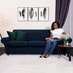 CHUN YI 4 Pieces Stretch Sofa Cover for 3 Seater