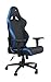 Ferrino Line Blue on Black Diamond Patterned Gaming and Lifestyle Chair by RapidX
