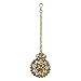 MUCH-MORE Indian Awesome Traditional Shiny Necklaces Earrings with Maang Tikka Jewelry for Women B (LCT)