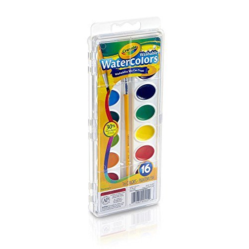 Crayola Washable Watercolors, 16 Count - 2 Per Case (530555)
