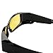 JuicyOrange Womens Fit Over Glasses Polarized Night Driving Rhinestone Sunglasses (Black, yellow)
