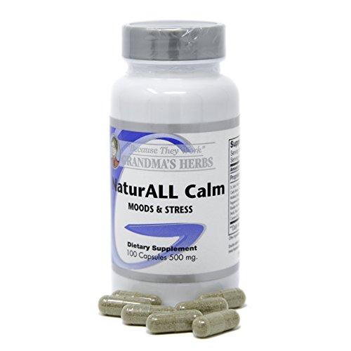 NaturAll Calm -Herbal Remedy Formulated with St. Johns Wort for Anxiety & Depression - 100 Capsules