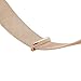 18mm Watch Band Baoking Magnetic Clasp Adjustable Milanese Loop Mesh Stainless Steel Metal Replacement Strap Bracelet for Smart Watch Huawei/Fossil Q/Withings (Rose Gold,18mm)