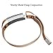For Fitbit Alta HR and Alta Bands, Maledan Stainless Steel Milanese Loop Metal Replacement Accessories Bracelet Strap with Unique Magnet Lock for Fitbit Alta HR and Alta Rose Gold Small