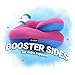 BCOZZY Kids Travel Neck Chin Supporting Pillow for Traveling in a Car seat, Provides Double Support for Kids Head, Must Have Travel Essential, Carry Bag, Large Size Pink