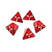 Yiotfandoll 5PCS Polyhedral Dice 20mm D4 for Dungeons and Dragons DND RPG MTG Dice Table Games Red with Black Bag