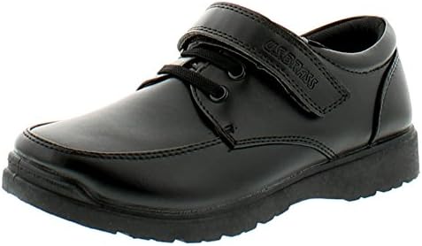 Us Brass Bill Boys School Shoes Black - Black - UK Sizes 1-13