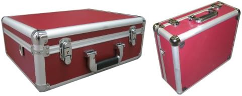 Red Aluminum Camera Case also for Tools and small Equipments With Foam Ship to Canada and USA