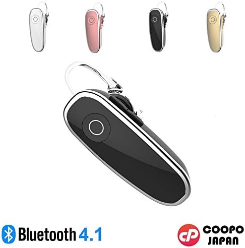 COOPO Bluetooth 4.1 Ultralight Wireless Headset, Noise Canceling and Hands Free with Mic, Earhook Earbuds Headphone Earphone for iPhone, Android and other smartphones and tablets CP-M6(Black)