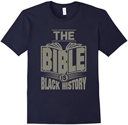 Men's Hebrew Israelite T-shirt - The BIBLE is Black History 2XL Navy