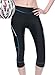 4ucycling Women's ¾ Cycling Tight Pants, Black & Blue Line, XL