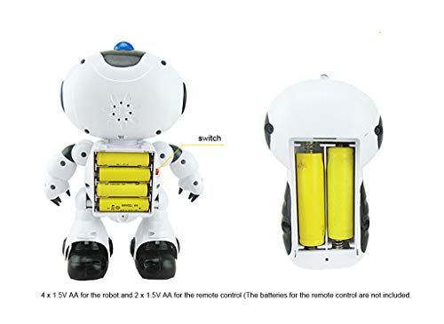 Insaneness Xmas Children Toys RC Music & Light Remote Control Robot Toy Intelligent Walking Space Robot Toy (White) - Thumbnail 3