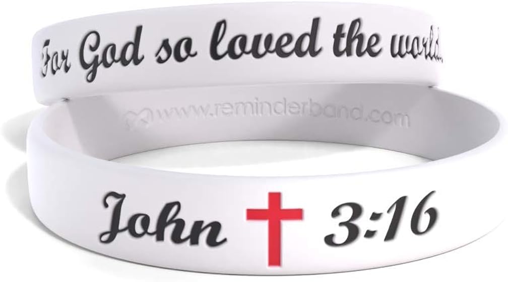 Reminderband John 316 Silicone Wristband Christian Bracelet for Men