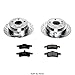 Power Stop K2151 Rear Z23 Carbon Fiber Brake Pads with Drilled & Slotted Brake Rotors Kit