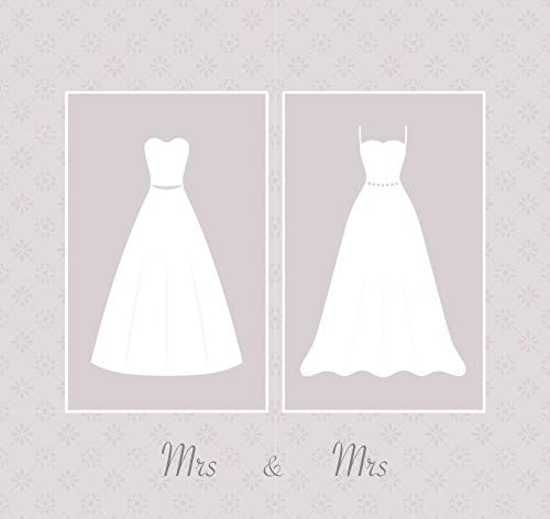 Lesbian Mrs &amp; Mrs Wedding Card (Dresses) - Lesbian wedding card - lesbian wedding gift - same sex wedding card - mrs and mrs