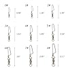 Shelure-Ball-Bearing-Swivel-with-Coastlock-Snap-Strong-Welded-Ring-Fishing-Swivels-Assortment-for-Saltwater-Silver-Coatedpack-of-20