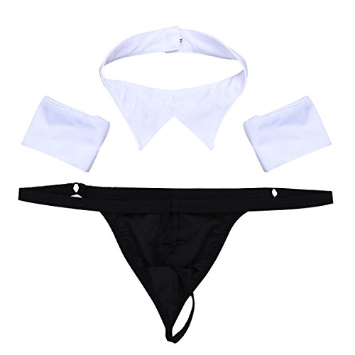 inhzoy-Costume-da-Cameriere-Uomo-Set-di-Lingerie-Sexy-Hot-Erotico-3-PCS-G-String-Perizoma-String-Tanga-Papillon-Polsini-Biancheria-Intima-Underwear-Mutandine-Cosplay
