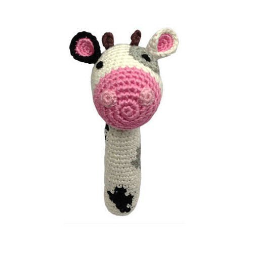 Cheengoo - Organic Baby Rattle - Cow