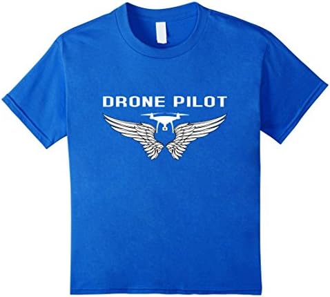 Kids Drone Pilot With Wings T-Shirt 8 Royal Blue