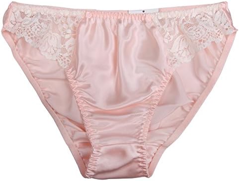 OpenHappiness Womens Bikini Girls Briefs 100% Mulberry Silk Satin Plain 1pc RandomColor SizeS-5XL