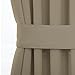 Aquazolax Door Curtain 40 Inch Length - Room Darkening Black Out Kitchen Living Room Curtains Drapery for Short Door Window - Single Panel in 54 Wide, Taupe/Khaki