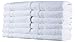LUNASIDUS Bergamo, Luxury Hotel/Spa Washcloths, 100 Percent Turkish Cotton, Set of 12, 700 GSM, Made in Turkey, White